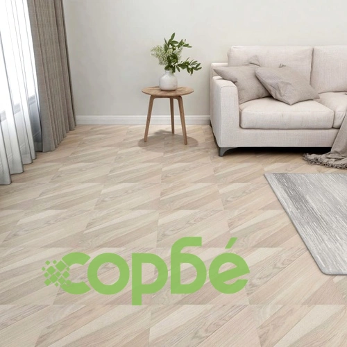 Самозалепващи подови дъски 20 бр PVC 1,86 м² сиви ивици ➤ топ цена ➤ sorbe.bg