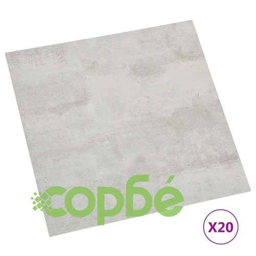 Самозалепващи подови дъски 20 бр PVC 1,86 м² светлосиви ➤ топ цена ➤ sorbe.bg