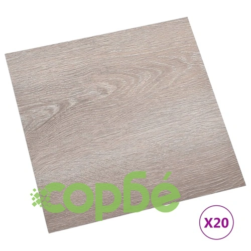 Самозалепващи подови дъски 20 бр PVC 1,86 м² таупе ➤ топ цена ➤ sorbe.bg