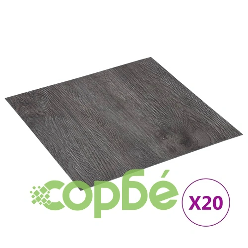 Самозалепващи подови дъски 20 бр PVC 1,86 м² кафяви ➤ топ цена ➤ sorbe.bg