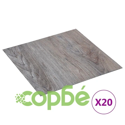 Самозалепващи подови дъски 20 бр PVC 1,86 м² светлокафяви ➤ топ цена ➤ sorbe.bg