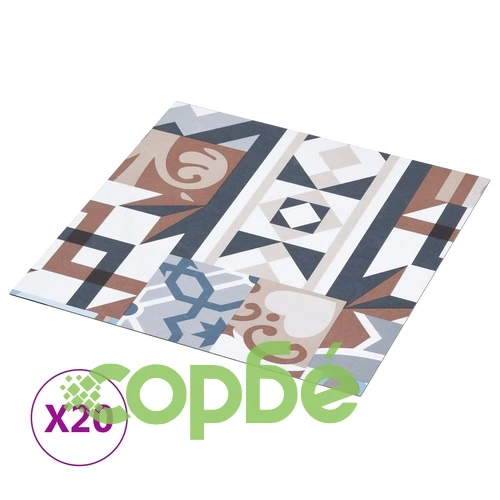 Самозалепващи подови дъски 20 бр PVC 1,86 м² моно щампи ➤ топ цена ➤ sorbe.bg