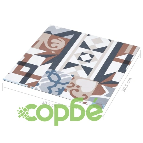 Самозалепващи подови дъски 20 бр PVC 1,86 м² моно щампи ➤ топ цена ➤ sorbe.bg