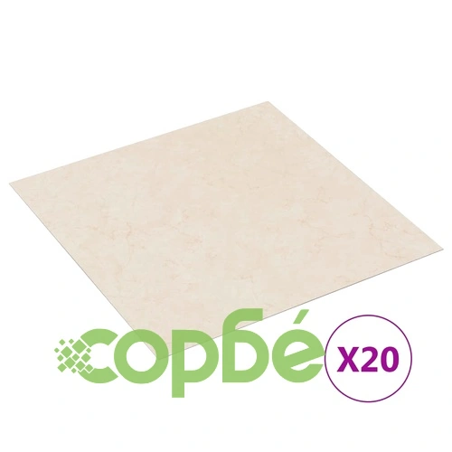 Самозалепващи подови дъски 20 бр PVC 1,86 м² бежови ➤ топ цена ➤ sorbe.bg
