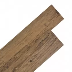 Самозалепващи подови дъски от PVC 5,21 кв.м. 2 мм орехово кафяво