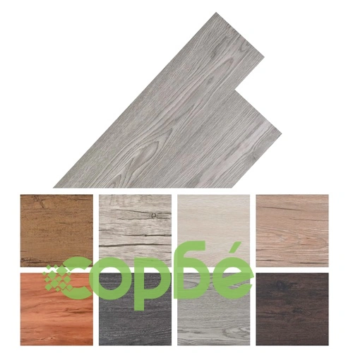 Самозалепващи подови дъски от PVC 5,21 м² 2 мм тъмносиви ➤ топ цена ➤ sorbe.bg