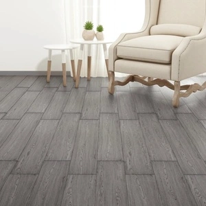 Самозалепващи подови дъски от PVC 5,21 м² 2 мм тъмносиви