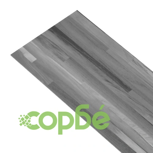 Самозалепващи PVC подови дъски 5,21 м² 2 мм сиви ивици ➤ топ цена ➤ sorbe.bg