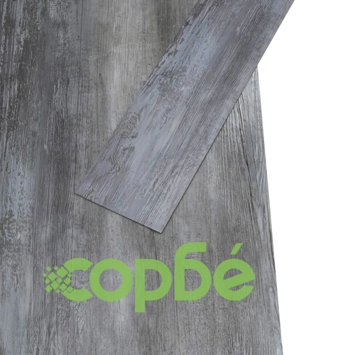 Самозалепващи PVC подови дъски 5,21 м² 2 мм блестящо сиви ➤ топ цена ➤ sorbe.bg
