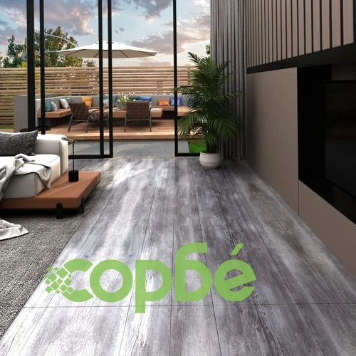 Самозалепващи PVC подови дъски 5,21 м² 2 мм матово дърво сиво ➤ топ цена ➤ sorbe.bg