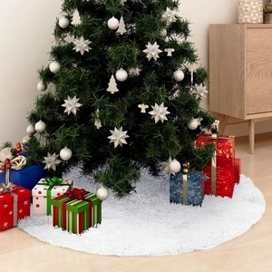 Пола за коледна елха, бяла, 150 см, изкуствена кожа