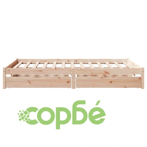 Рамка за легло без матрак, 140x190 см, масивна чамова дървесина ➤ топ цена ➤ sorbe.bg