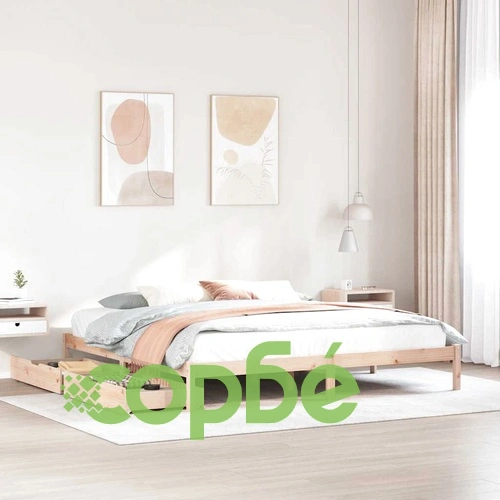 Рамка за легло без матрак, 180x200 см, масивна чамова дървесина ➤ топ цена ➤ sorbe.bg