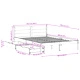 Рамка за легло без матрак, бял, 120x190 см, борово дърво масив