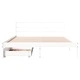 Рамка за легло без матрак, бял, 120x200 см, бор масив