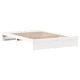 Рамка за легло без матрак, бял, 140x190 см, бор масив