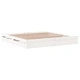 Рамка за легло без матрак, бял, 200x200 см, бор масив