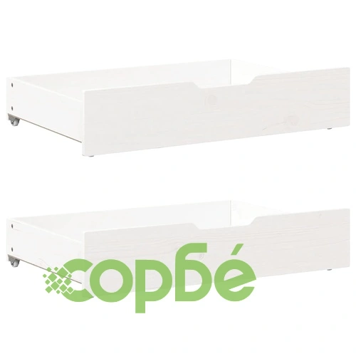 Рамка за легло без матрак, бял, 160x200 см, бор масив ➤ топ цена ➤ sorbe.bg