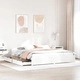 Рамка за легло без матрак, бял, 160x200 см, бор масив