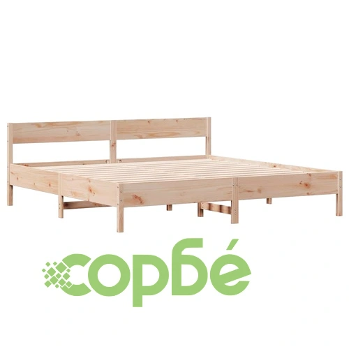 Рамка за легло без матрак, 160x200 см, масивна чамова дървесина ➤ топ цена ➤ sorbe.bg