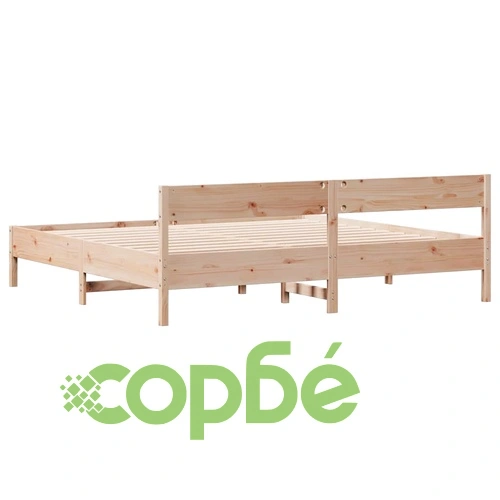 Рамка за легло без матрак, 160x200 см, масивна чамова дървесина ➤ топ цена ➤ sorbe.bg