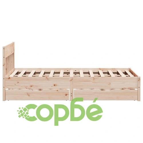 Рамка за легло без матрак, 160x200 см, масивна чамова дървесина ➤ топ цена ➤ sorbe.bg