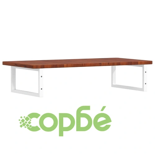 Стенен рафт за мивка, стомана и масивно дърво дъб ➤ топ цена ➤ sorbe.bg