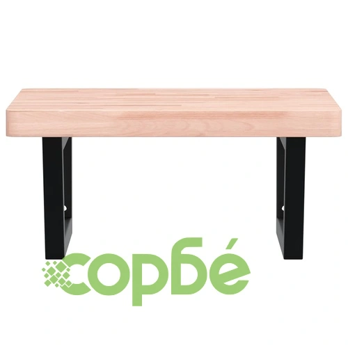 Стенен рафт за мивка, стомана и масивно дърво бук ➤ топ цена ➤ sorbe.bg