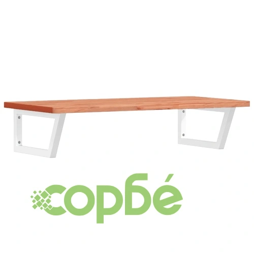 Стенен рафт за мивка, стомана и масивно дърво бук ➤ топ цена ➤ sorbe.bg