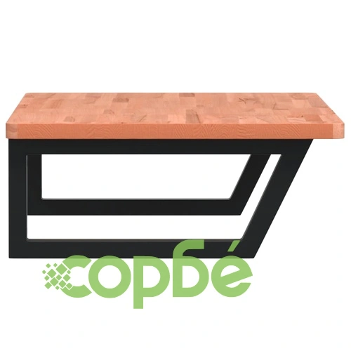 Стенен рафт за мивка, стомана и масивно дърво бук ➤ топ цена ➤ sorbe.bg