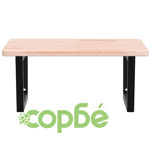 Стенен рафт за мивка, стомана и масивно дърво дъб ➤ топ цена ➤ sorbe.bg