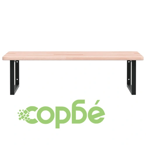 Стенен рафт за мивка, стомана и масивно дърво дъб ➤ топ цена ➤ sorbe.bg