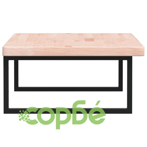 Стенен рафт за мивка, стомана и масивно дърво дъб ➤ топ цена ➤ sorbe.bg