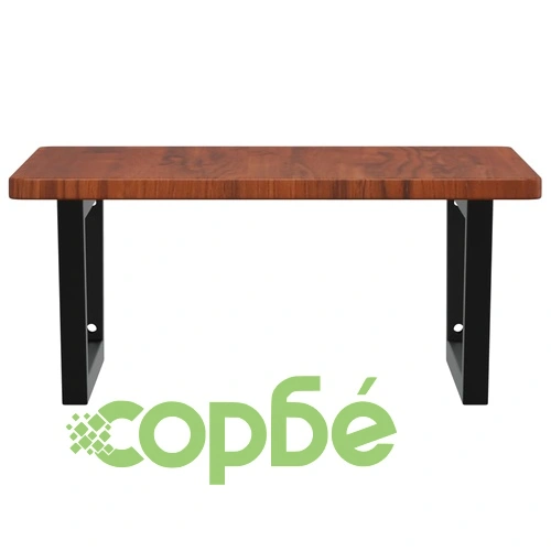 Стенен рафт за мивка, стомана и масивно дърво дъб ➤ топ цена ➤ sorbe.bg