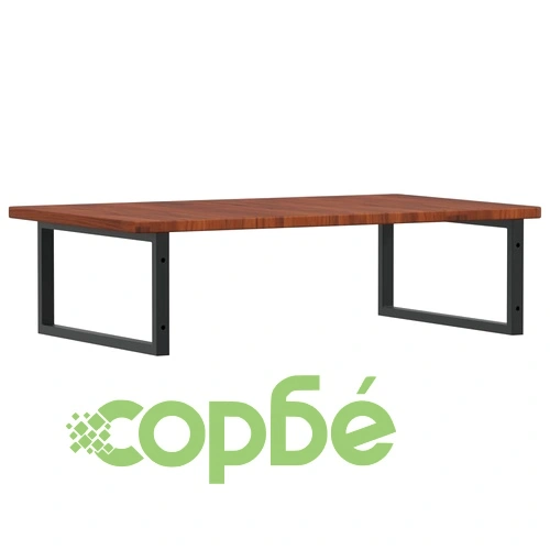 Стенен рафт за мивка, стомана и масивно дърво дъб ➤ топ цена ➤ sorbe.bg