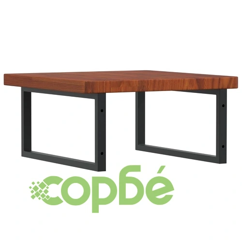 Стенен рафт за мивка, стомана и масивно дърво дъб ➤ топ цена ➤ sorbe.bg