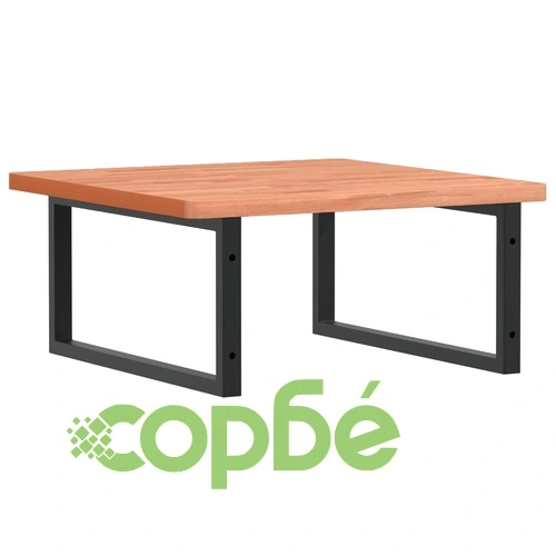 Стенен рафт за мивка, стомана и масивно дърво бук ➤ топ цена ➤ sorbe.bg