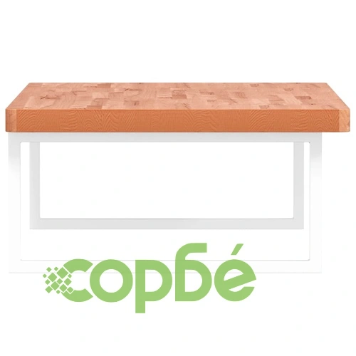 Стенен рафт за мивка, стомана и масивно дърво бук ➤ топ цена ➤ sorbe.bg