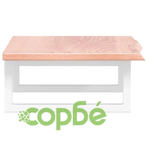 Стенен рафт за мивка, стомана и масивно дърво дъб ➤ топ цена ➤ sorbe.bg