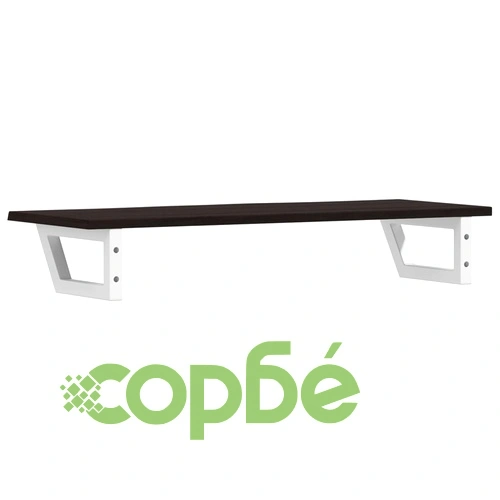 Стенен рафт за мивка, стомана и масивно дърво дъб ➤ топ цена ➤ sorbe.bg