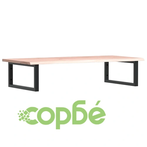 Стенен рафт за мивка, стомана и масивно дърво дъб ➤ топ цена ➤ sorbe.bg