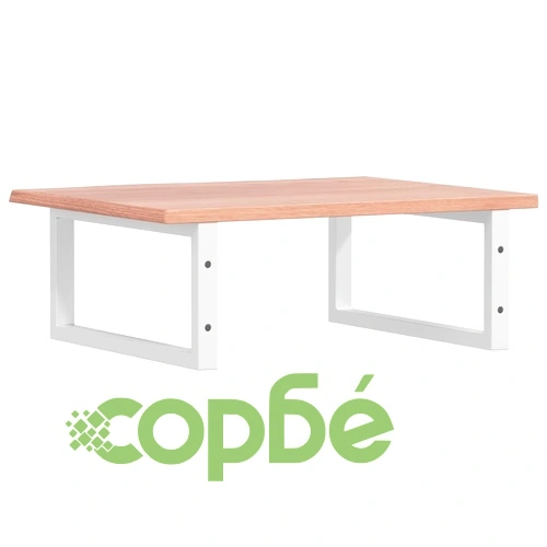 Стенен рафт за мивка, стомана и масивно дърво дъб ➤ топ цена ➤ sorbe.bg