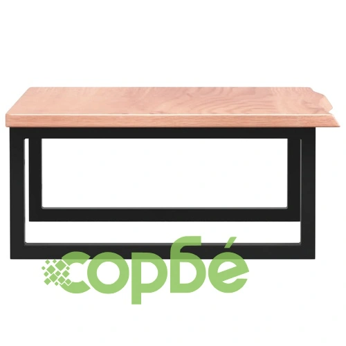 Стенен рафт за мивка, стомана и масивно дърво дъб ➤ топ цена ➤ sorbe.bg