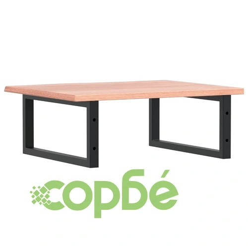 Стенен рафт за мивка, стомана и масивно дърво дъб ➤ топ цена ➤ sorbe.bg