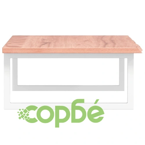 Стенен рафт за мивка, стомана и масивно дърво дъб ➤ топ цена ➤ sorbe.bg