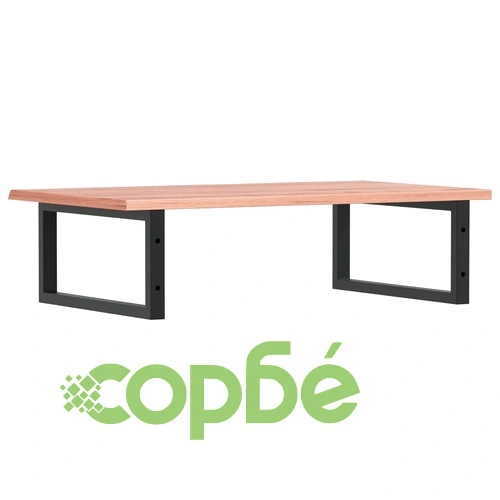 Стенен рафт за мивка, стомана и масивно дърво дъб ➤ топ цена ➤ sorbe.bg