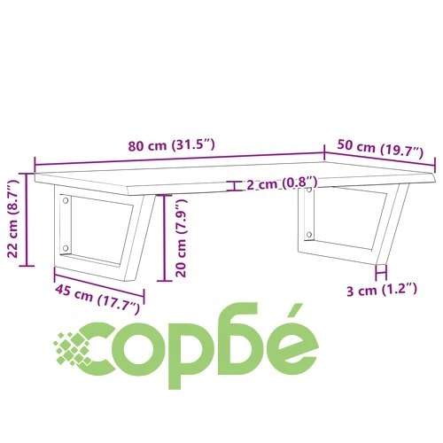 Стенен рафт за мивка, стомана и масивно дърво дъб ➤ топ цена ➤ sorbe.bg