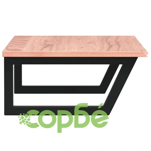 Стенен рафт за мивка, стомана и масивно дърво дъб ➤ топ цена ➤ sorbe.bg