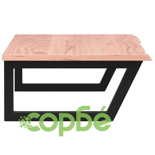 Стенен рафт за мивка, стомана и масивно дърво дъб ➤ топ цена ➤ sorbe.bg