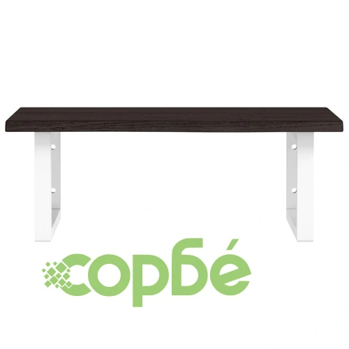 Стенен рафт за мивка, стомана и масивно дърво дъб ➤ топ цена ➤ sorbe.bg